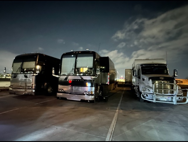 Our Buses La Jolla and Seattle on Feb 2025 Arena Tour 